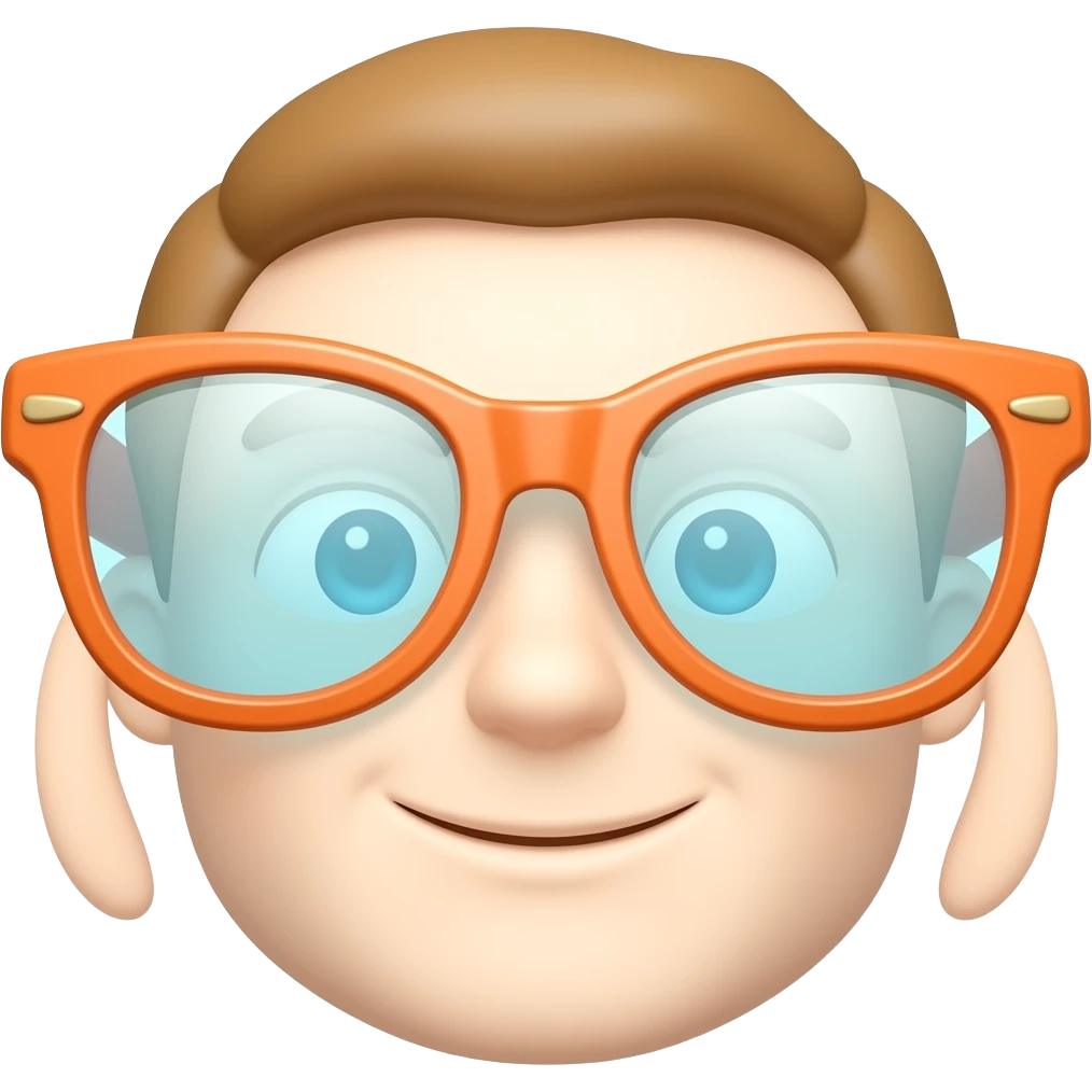 orange glasses emoji