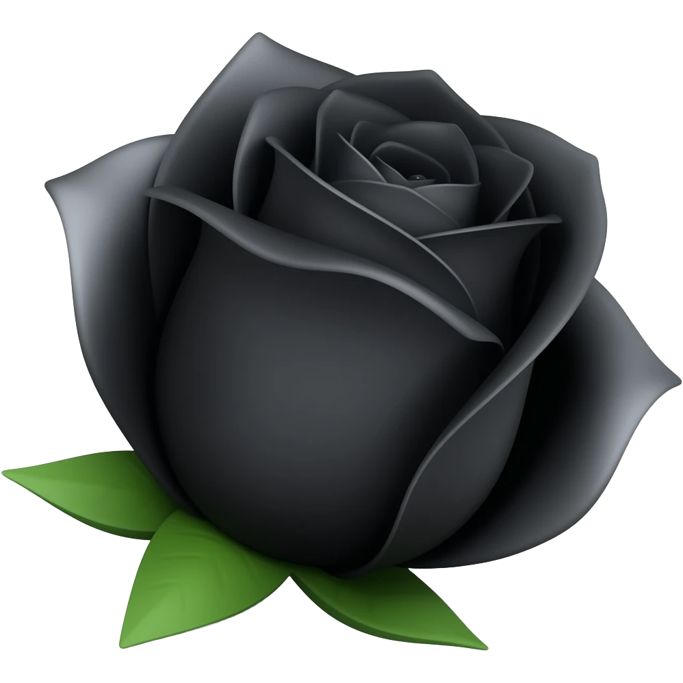 ایموجی گل رز سیاه بشکل ایموجی کوچک emoji