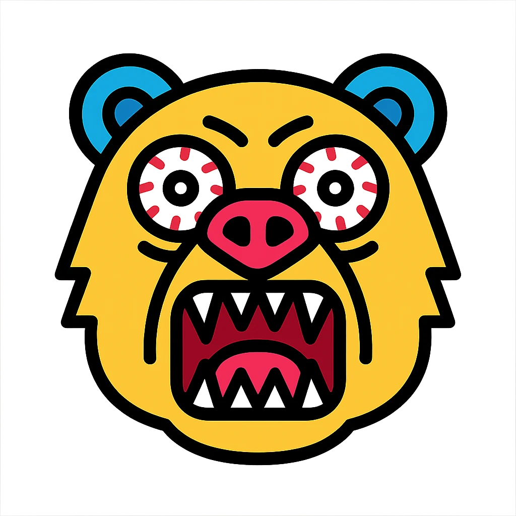freaky polar bear emoji
