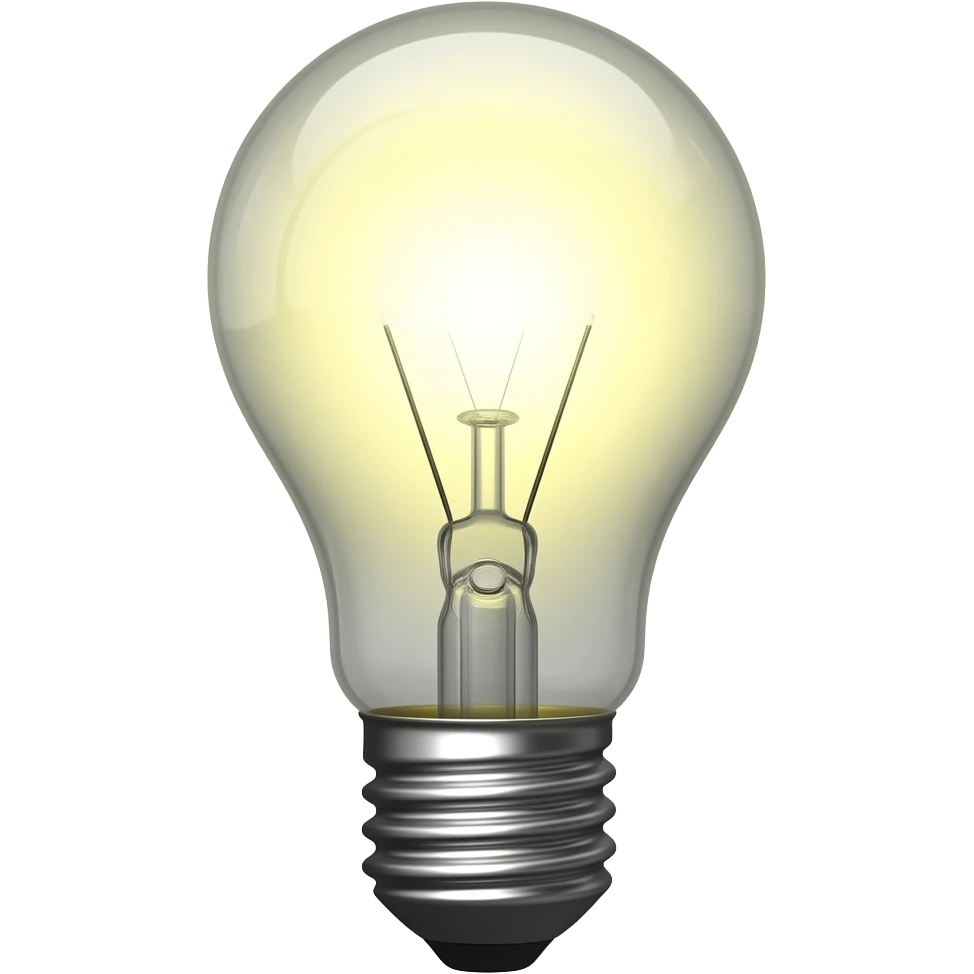 glowing light bulb emoji