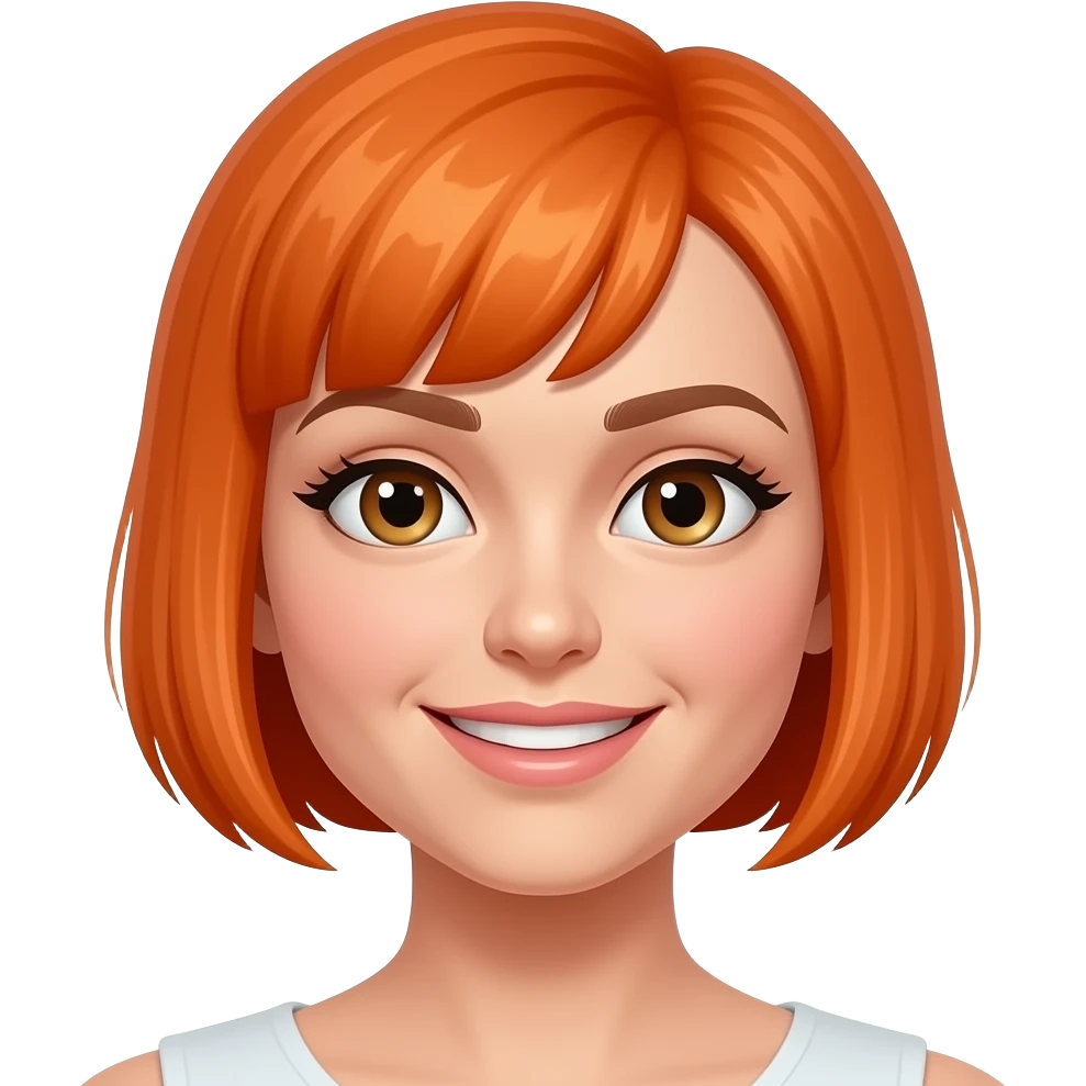 frau-kein-kind freche extreme mandarinfarbige kurzhaarfrisur eine seite wirklich fast keine haare emoji