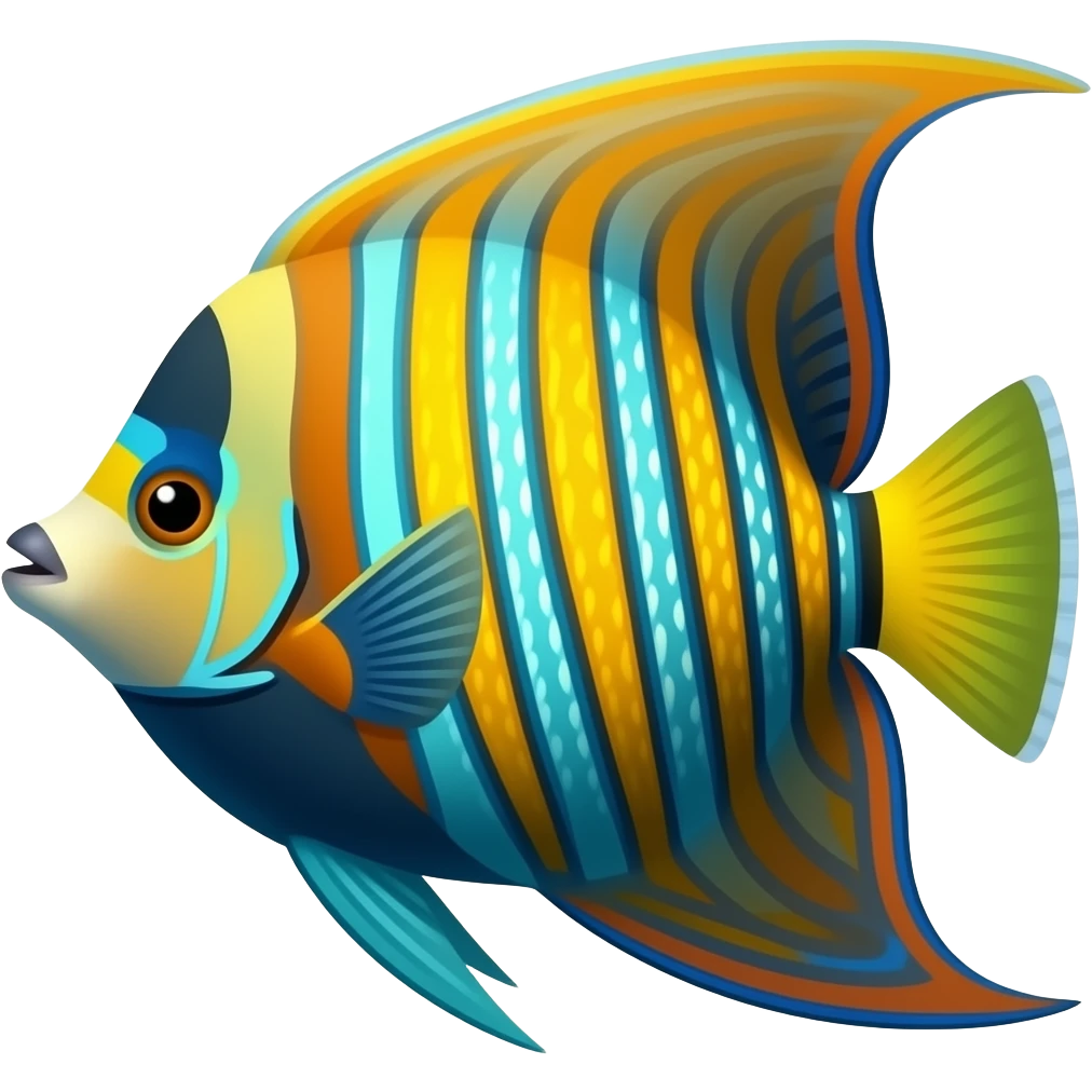 Colorful exotic  Angelfish emoji