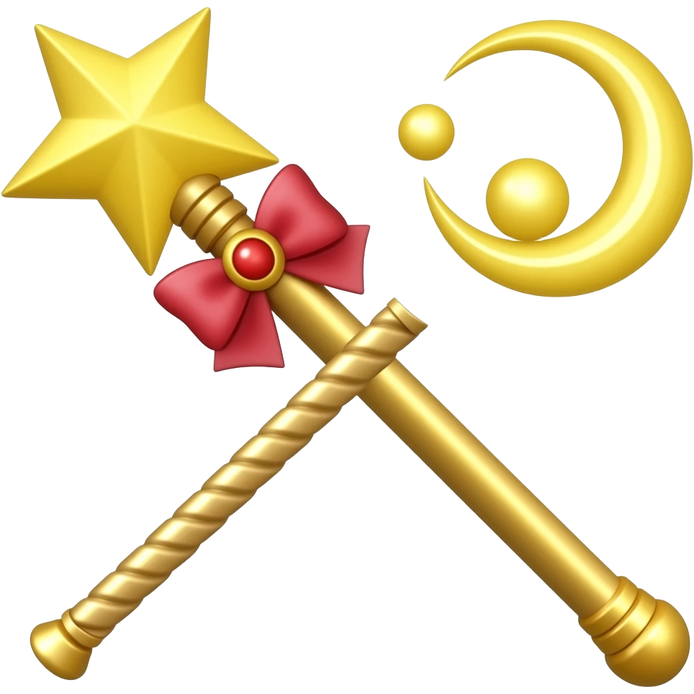 Yellow sailor moon wand emoji