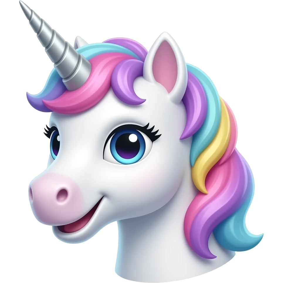 happy unicorn head emoji