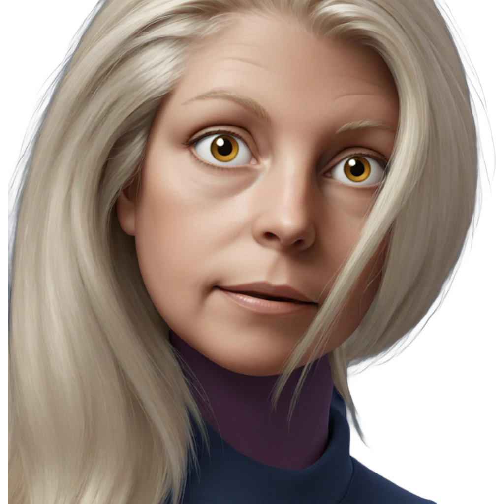 blonde girl portrait looking at you emoji