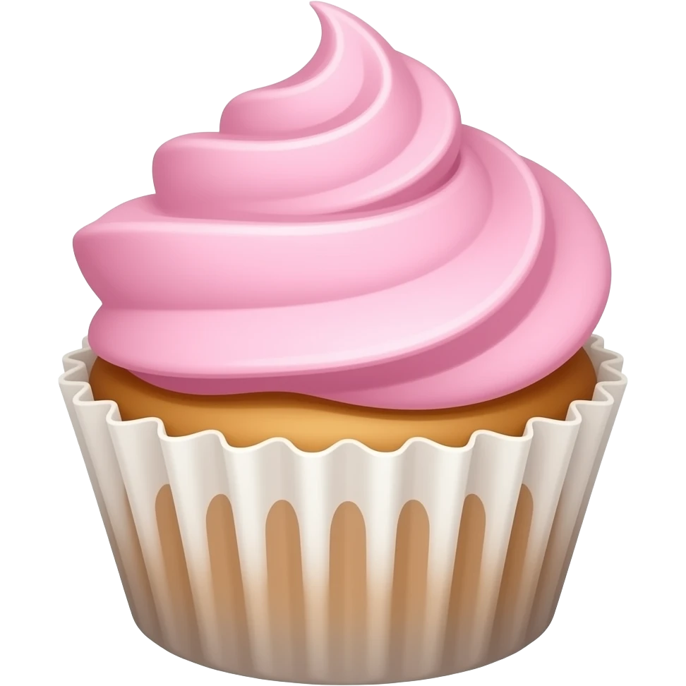 Cupcake with pink icing emoji