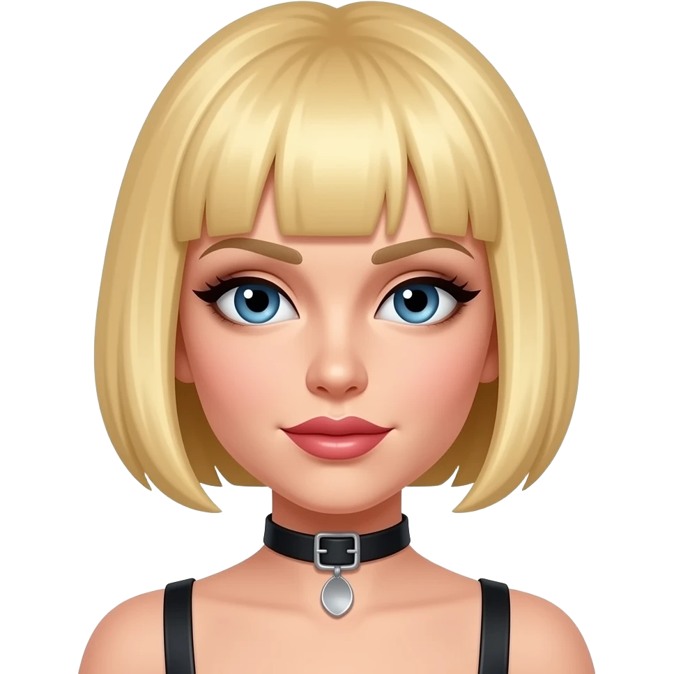 Bdsm dominatrix blonde short hair emoji