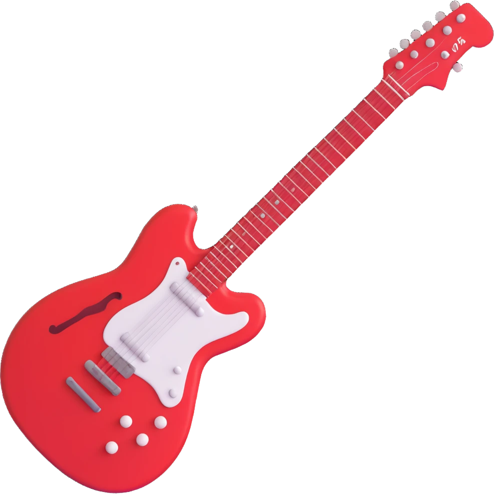 red guitar emoji