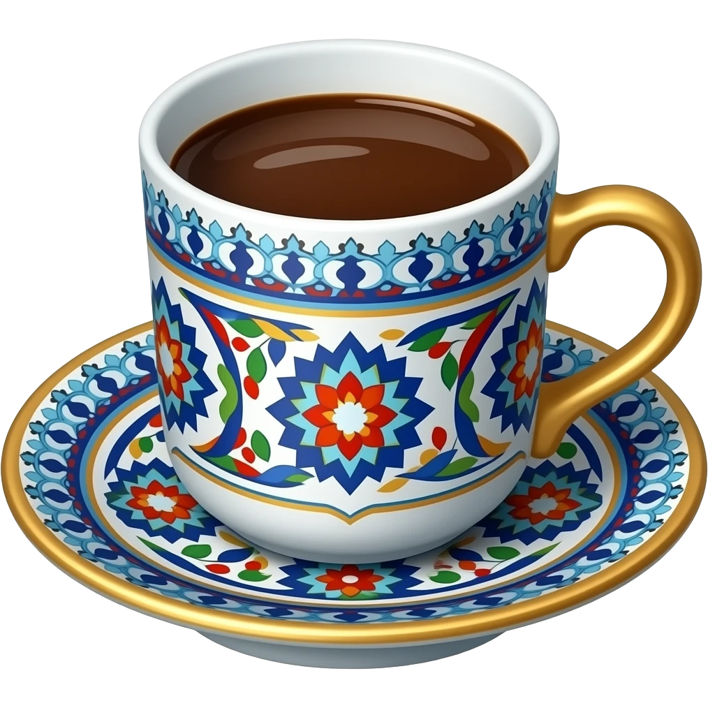 Türk Kahve fincan renkli emoji