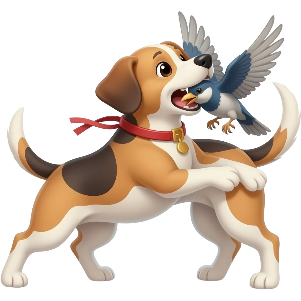 wwe wrestler dog vs bird emoji