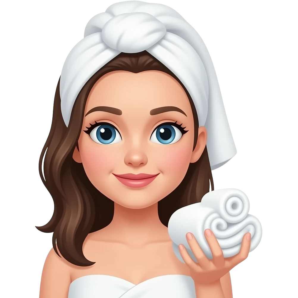 Coming girl having spa day emoji