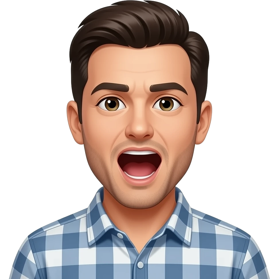 a man yawning emoji