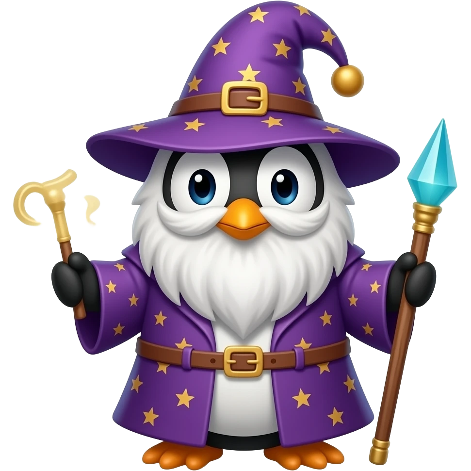 Penguin Wizard emoji