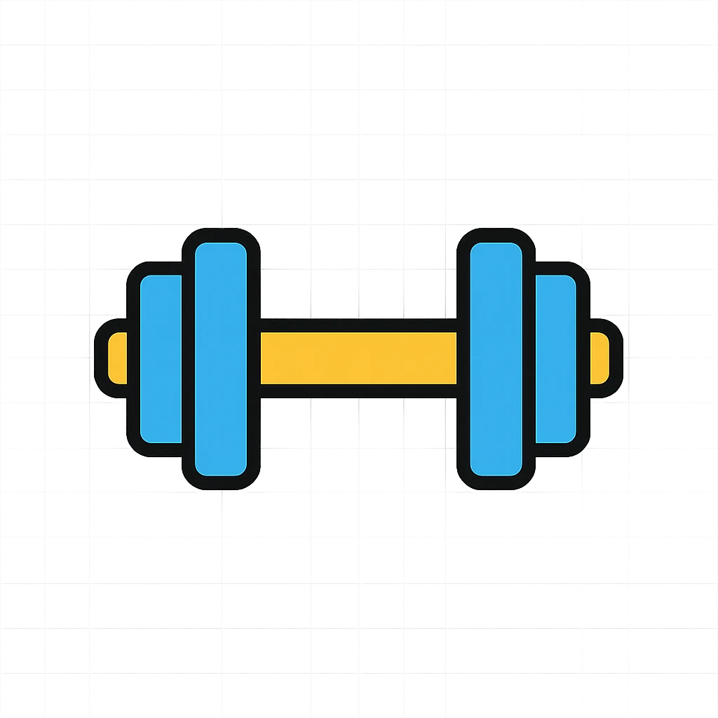 dumbbell dumbbell icon with color outlines emoji