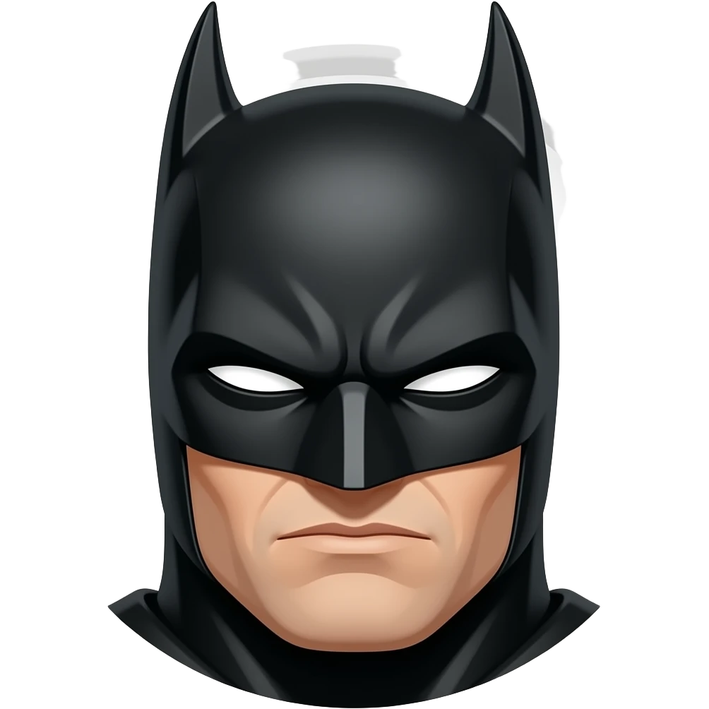 Batman face only make the background black emoji