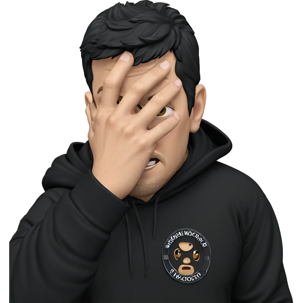 mysterious figure in black hoodie emoji