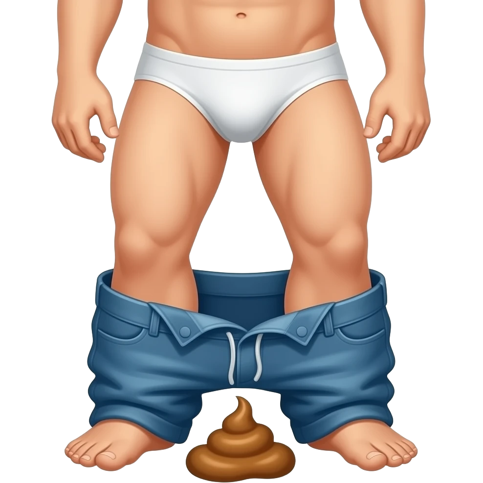 Someone pooping on the toilet pants down and underwear down emoji