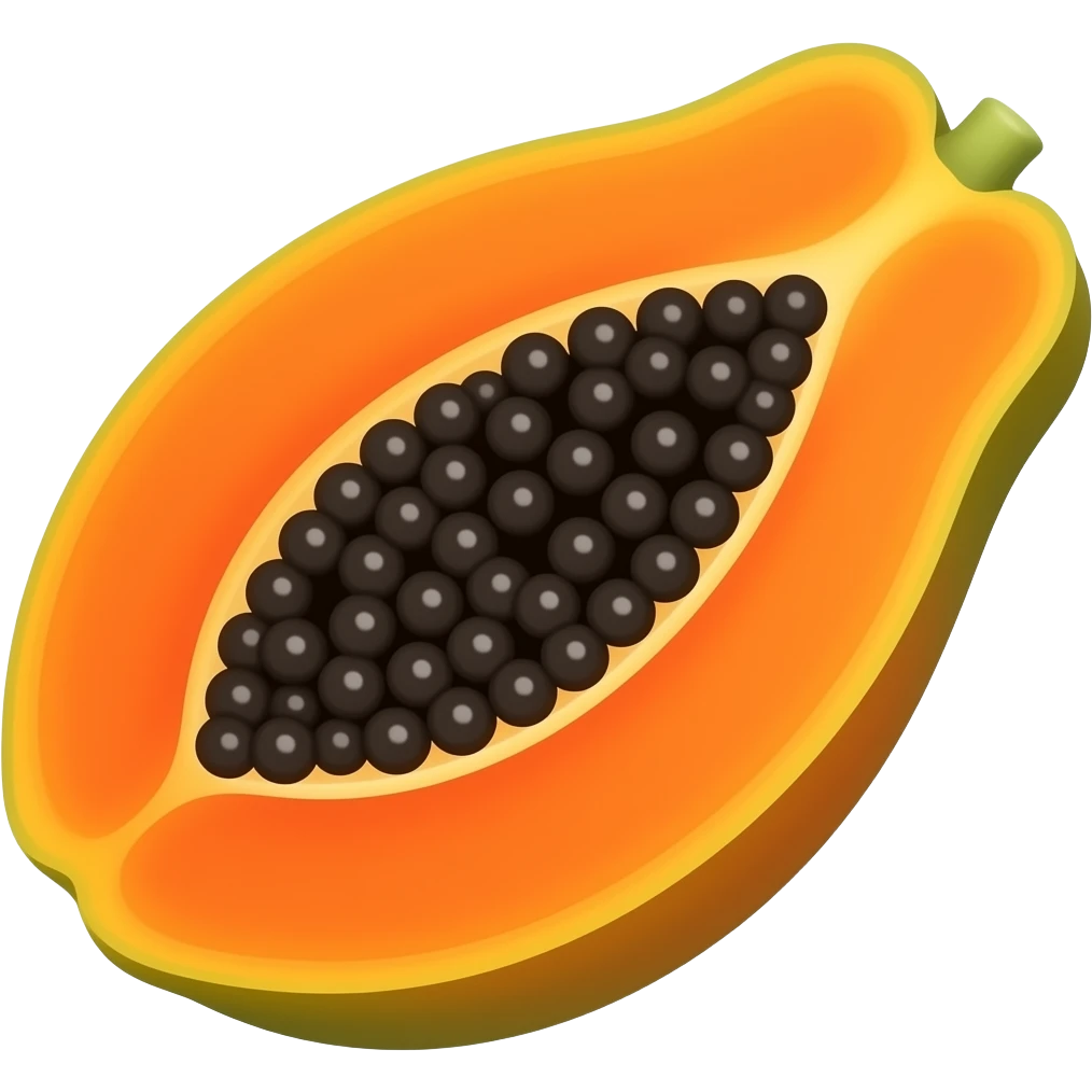 Kawaii papaya naranja emoji