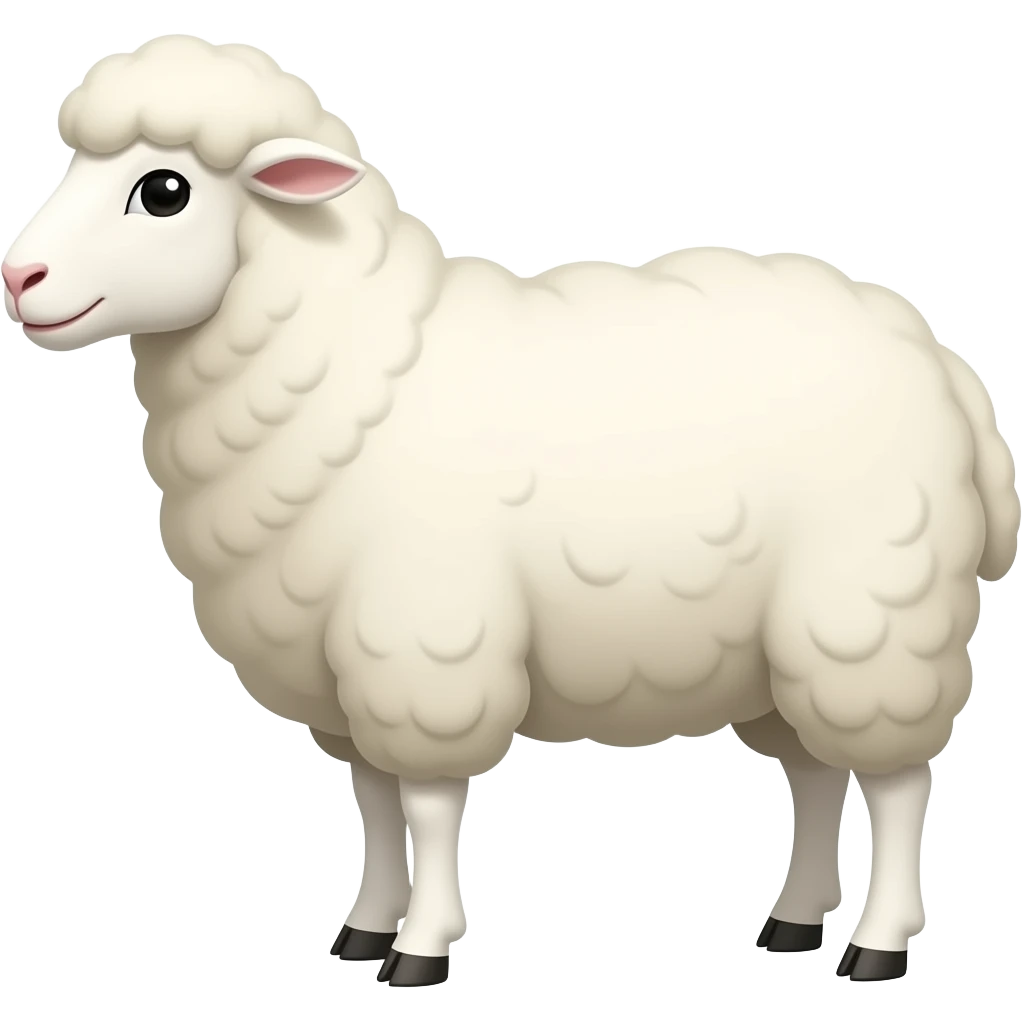 The cartoon ewe sheep emoji