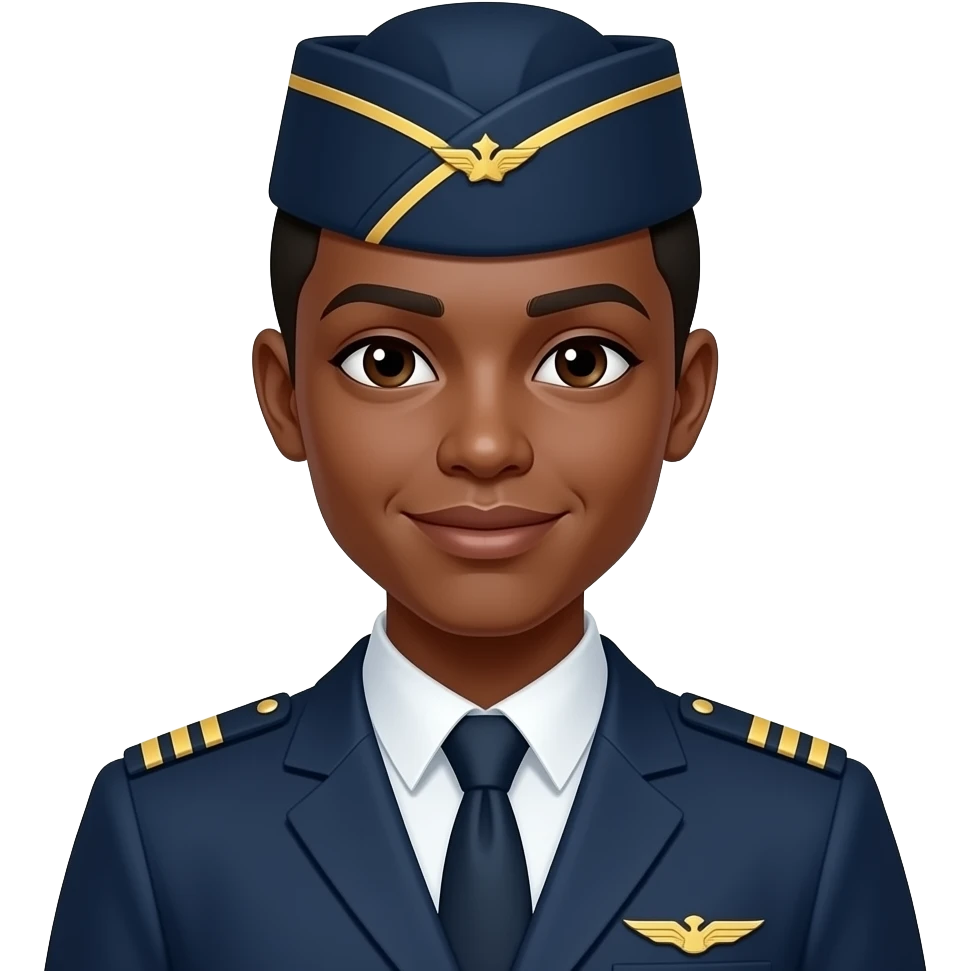 Black  flight attendant emoji