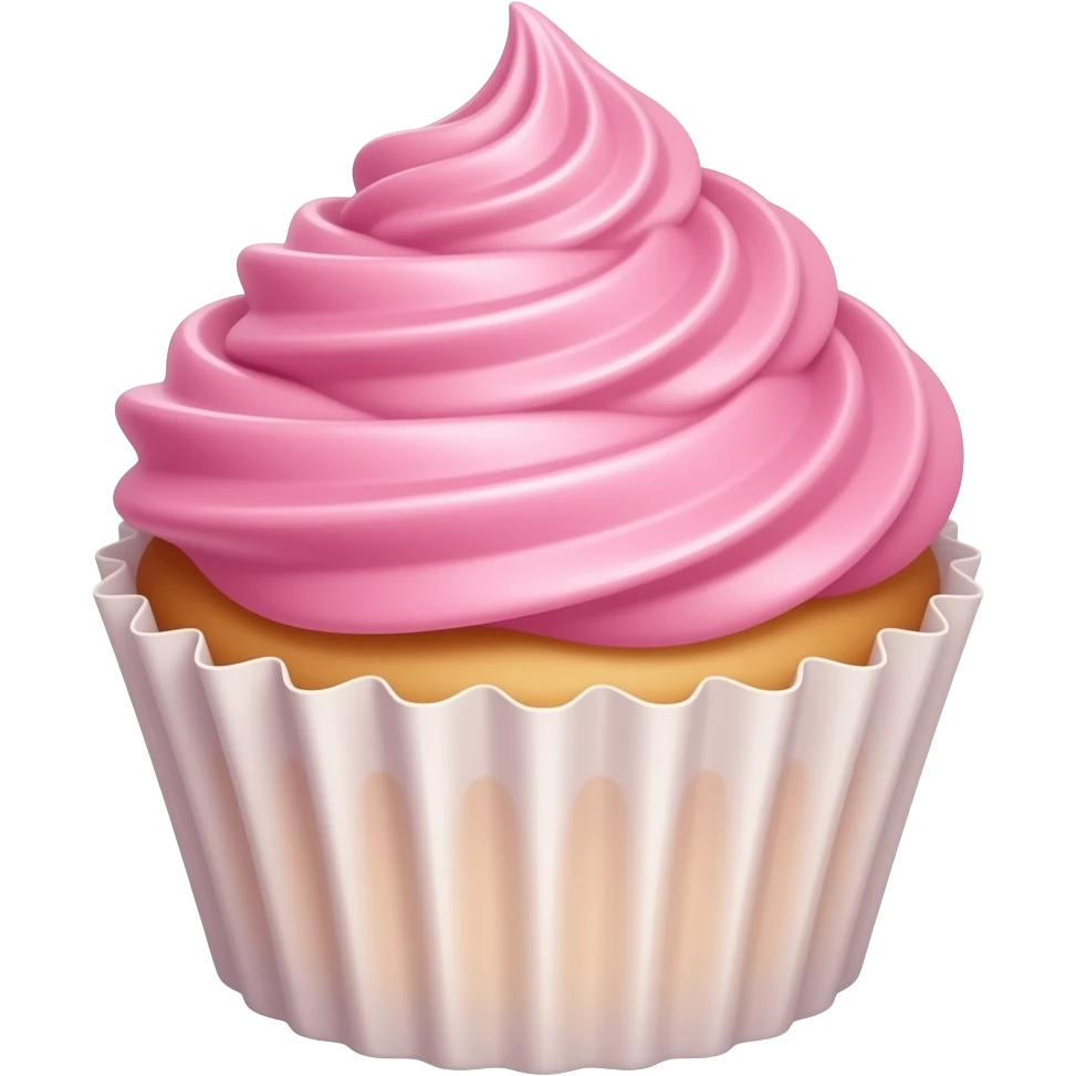 Cupcake with pink icing emoji
