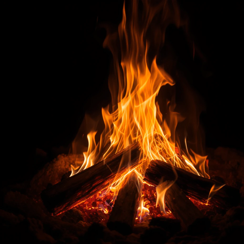 realistic fire, detailed flames, natural colors emoji