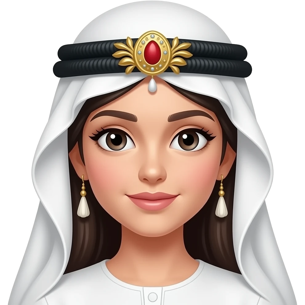 Arabistan şapkasiyla bir kız emoji