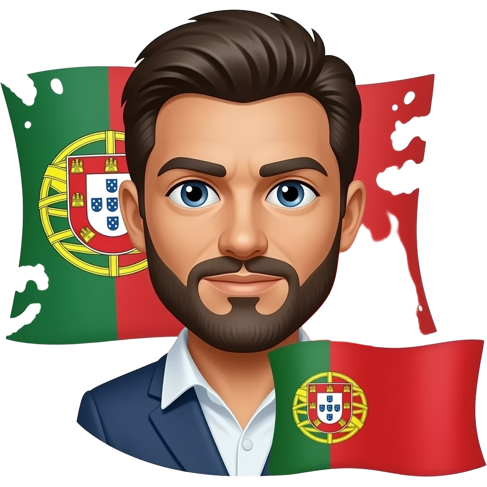 Portuguese man with a flag emoji