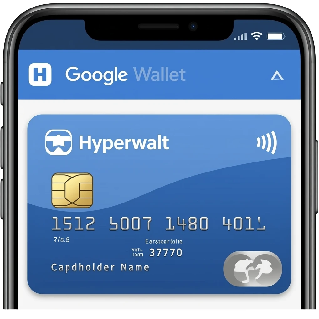 Hyperwallet virtual card for my Google Wallet emoji
