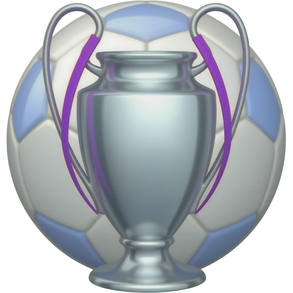 Ballons de foot champion League violet et blanc emoji