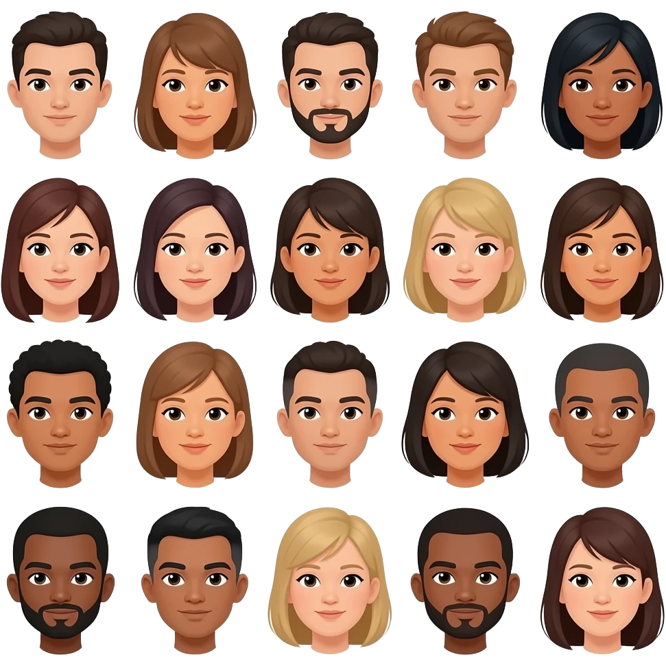 who, what and why faces emoji