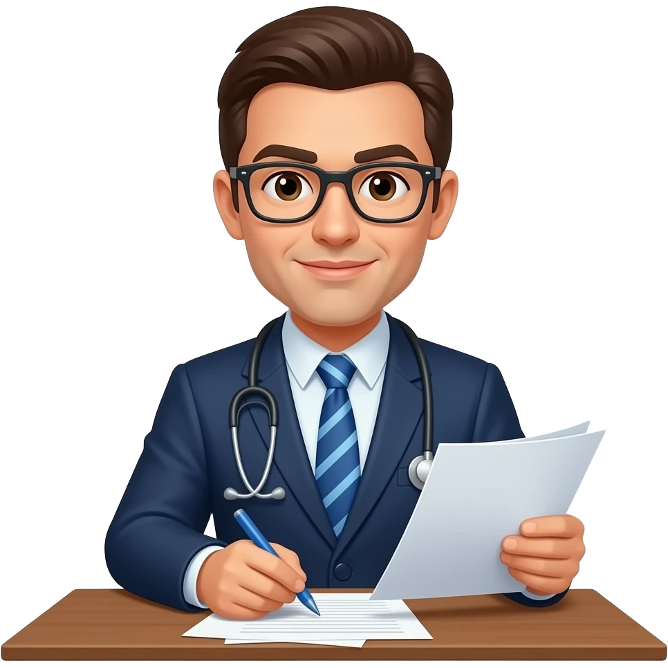 personas de administrativo de salud hazle unos documentos emoji