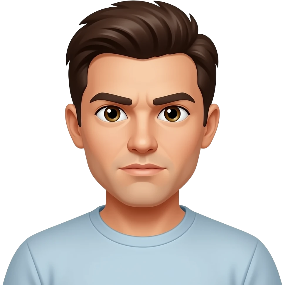 Intensely staring at the camera emoji