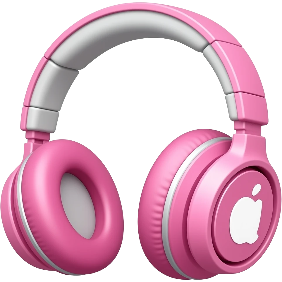 Create pink Apple headphones emoji