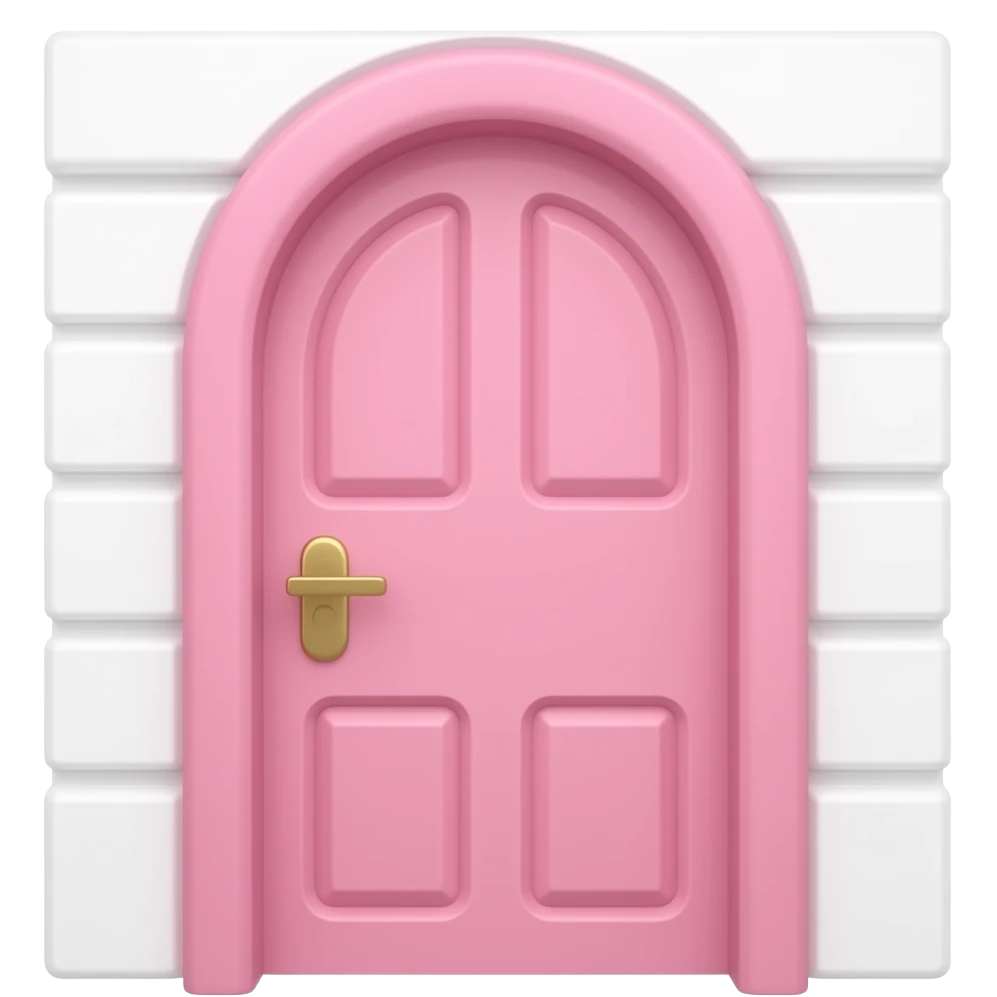 portal door in soft pink color emoji