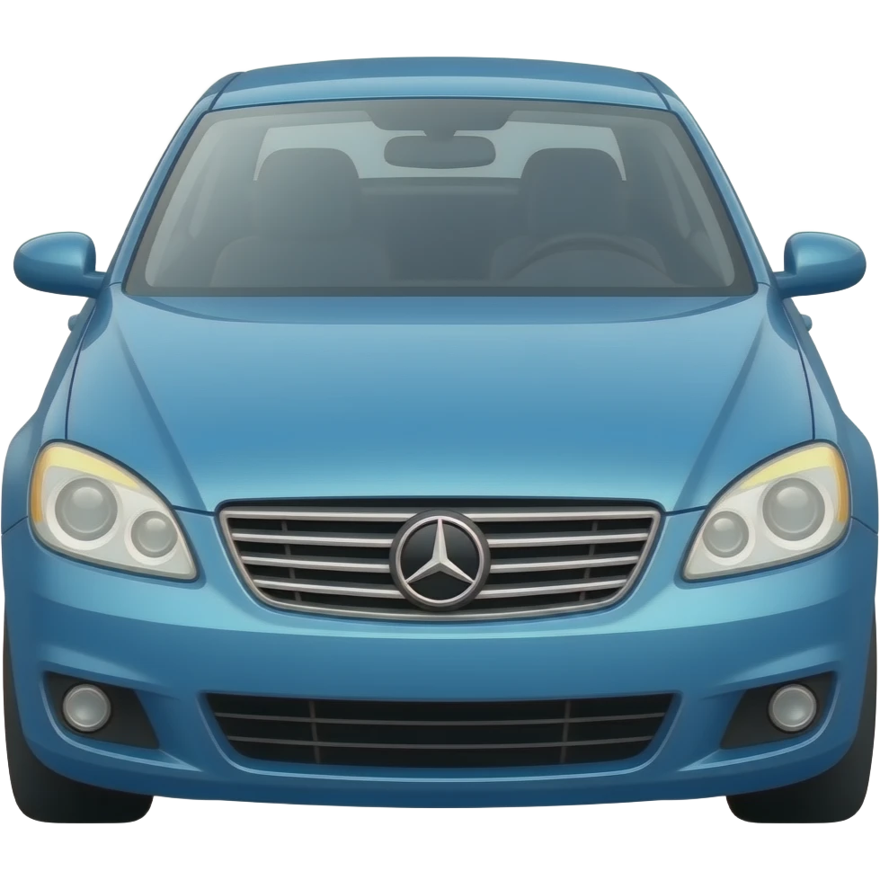 Blue coupe car emoji
