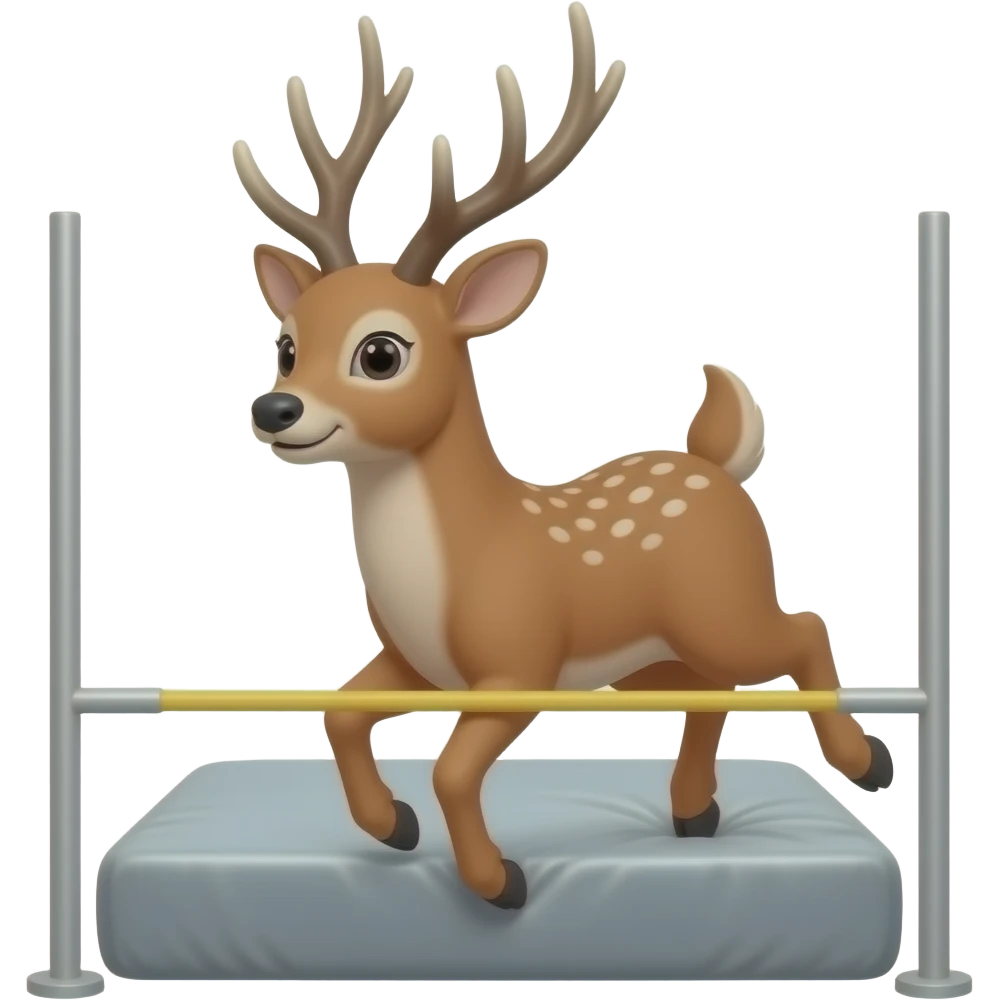 deer  Pole Vault emoji