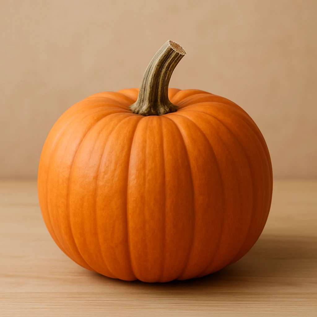 plain orange pumpkin vegetable, no face, no Halloween theme, no decorations emoji