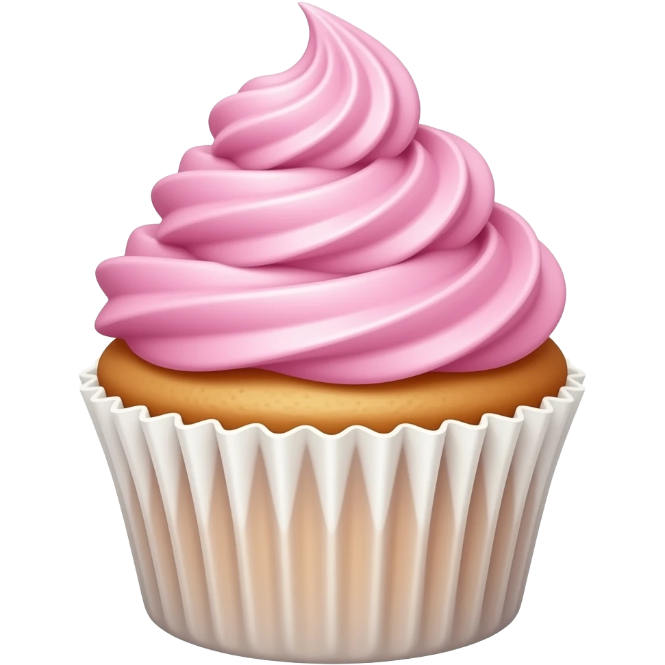 Cupcake with pink icing emoji