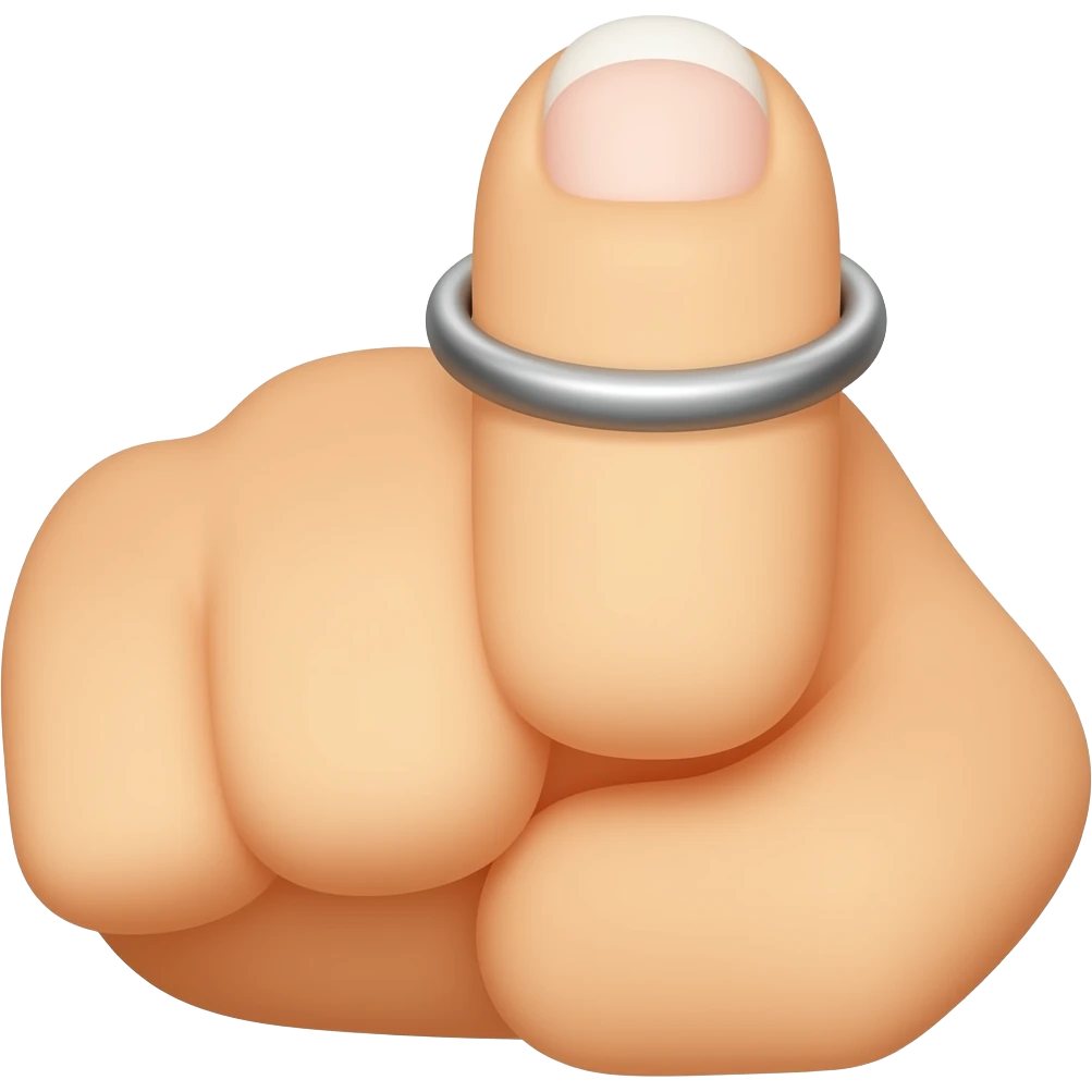 Ring inside finger emoji
