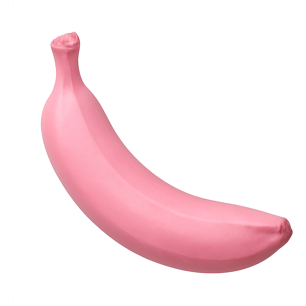 pink banana, no background emoji