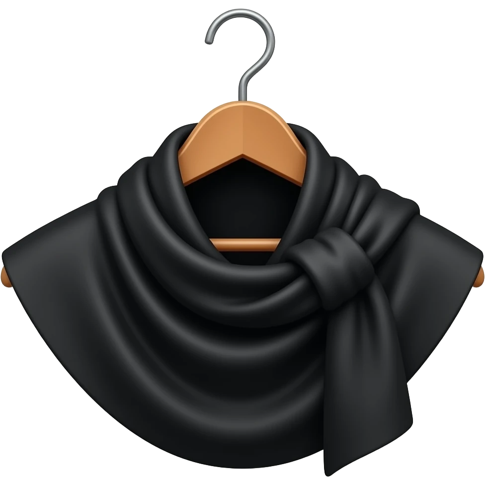 black hijab in hanger emoji