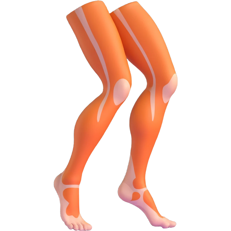 human leg showing calf muscle emoji