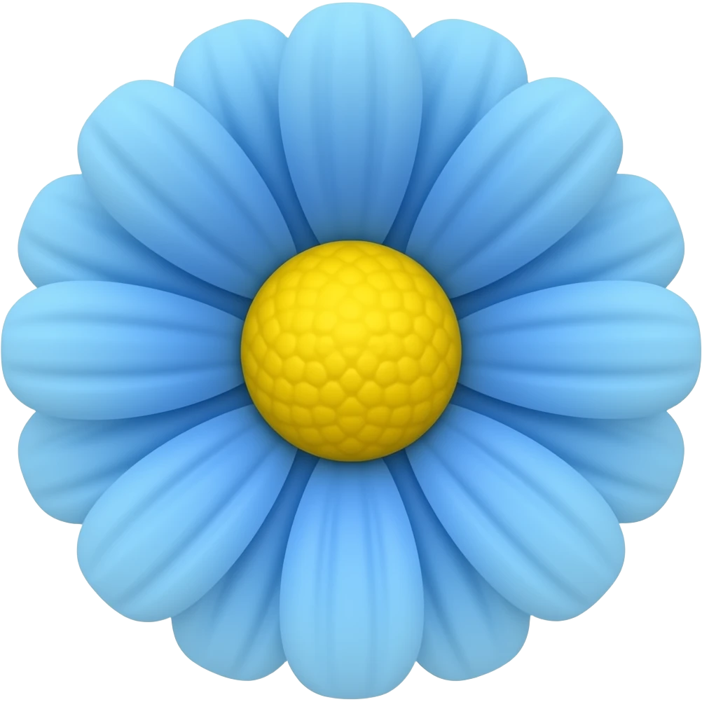 flor de margarita azul emoji