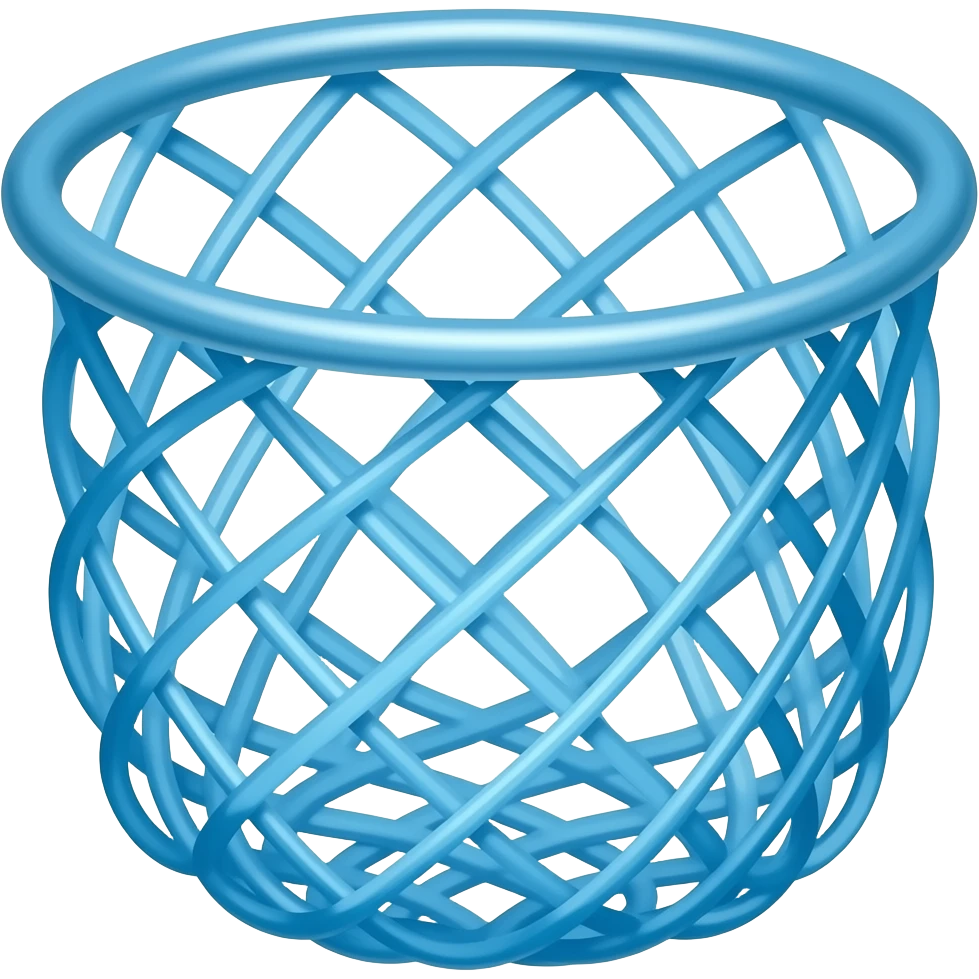 fishing net vibrant blue color emoji