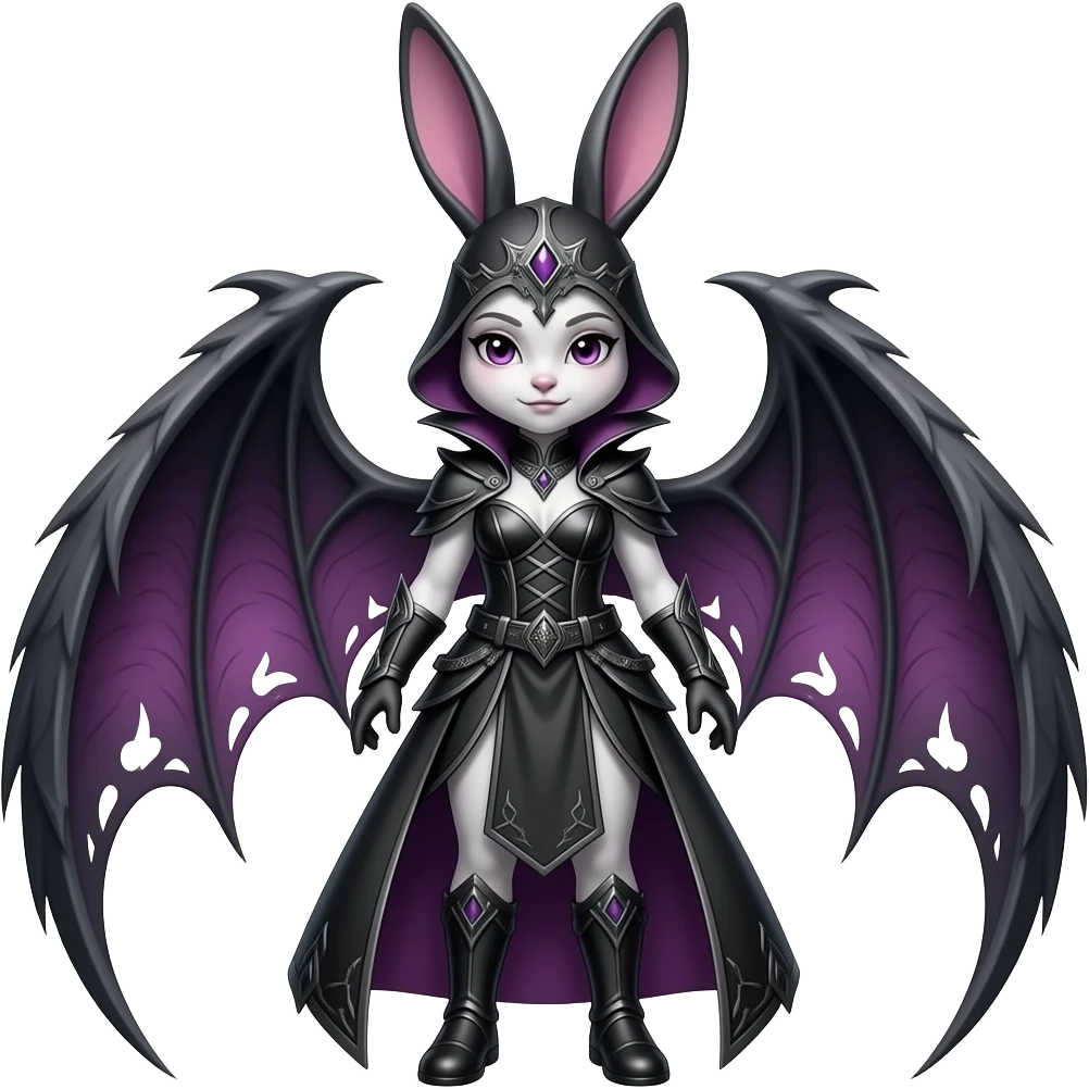 Spirit rabbit/ bunny gothic emoji