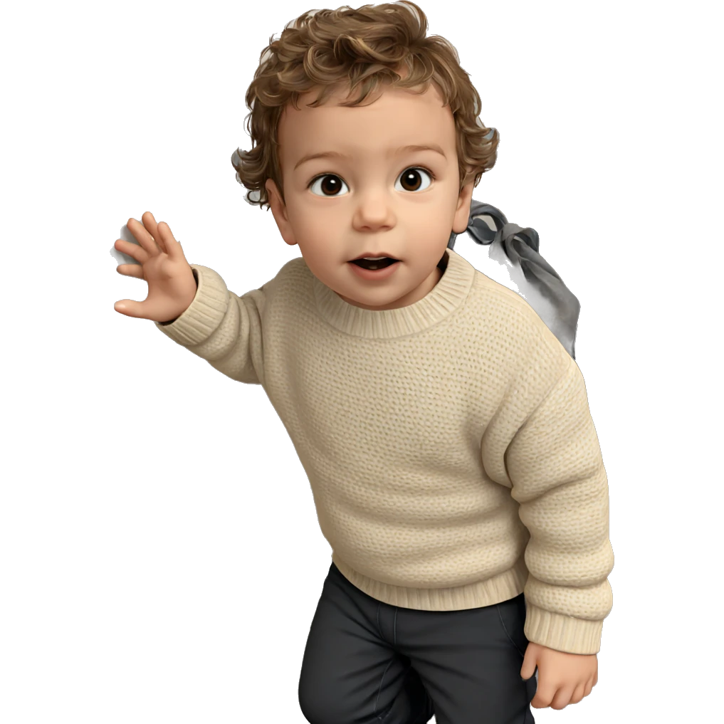 child with bag and sweater emoji