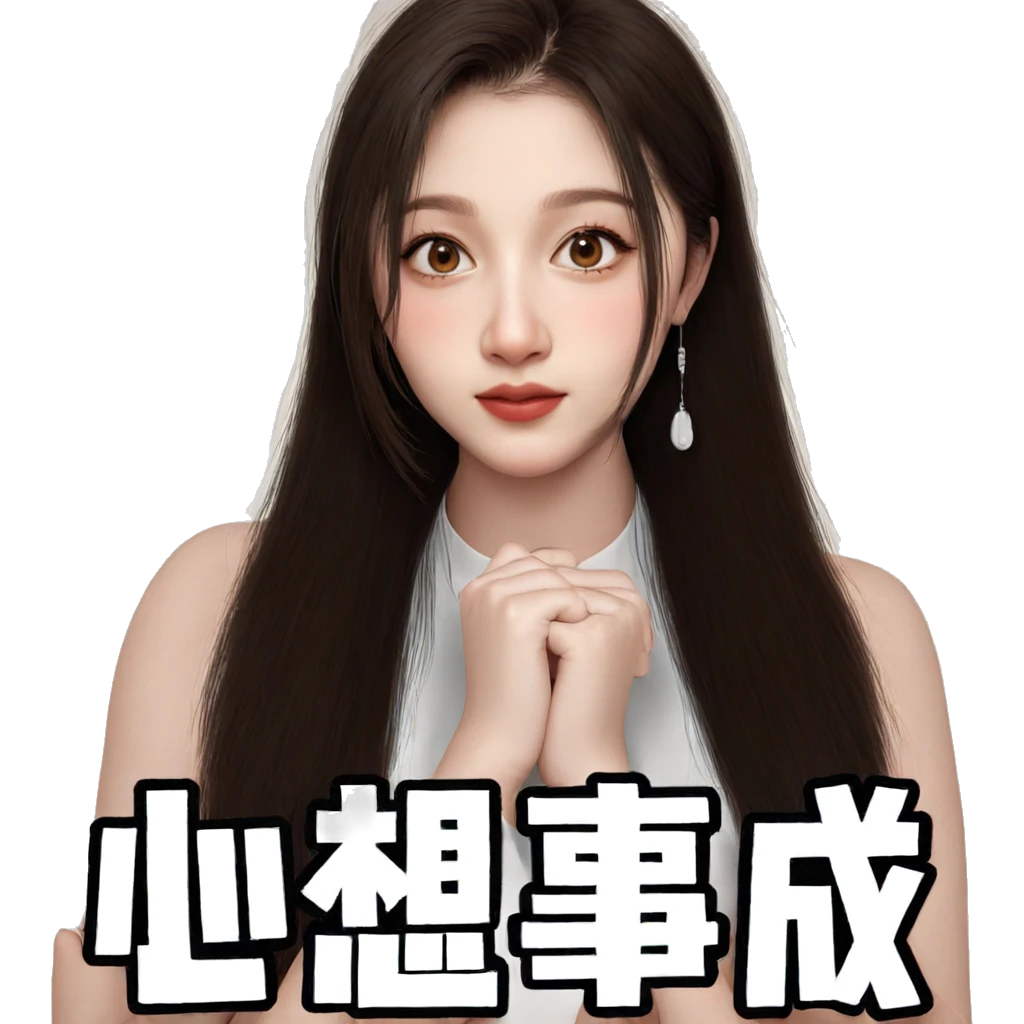 realistic portrait of brown-haired girl emoji