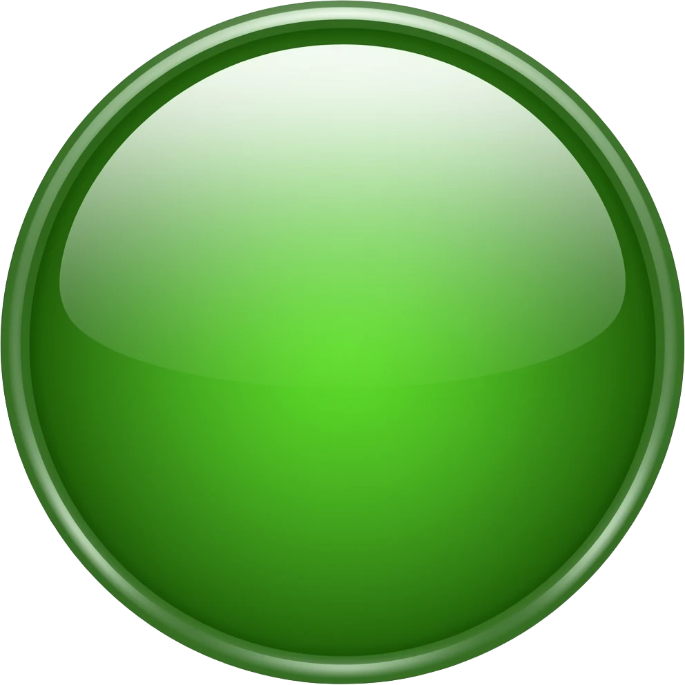 Green shiny glass circle  emoji