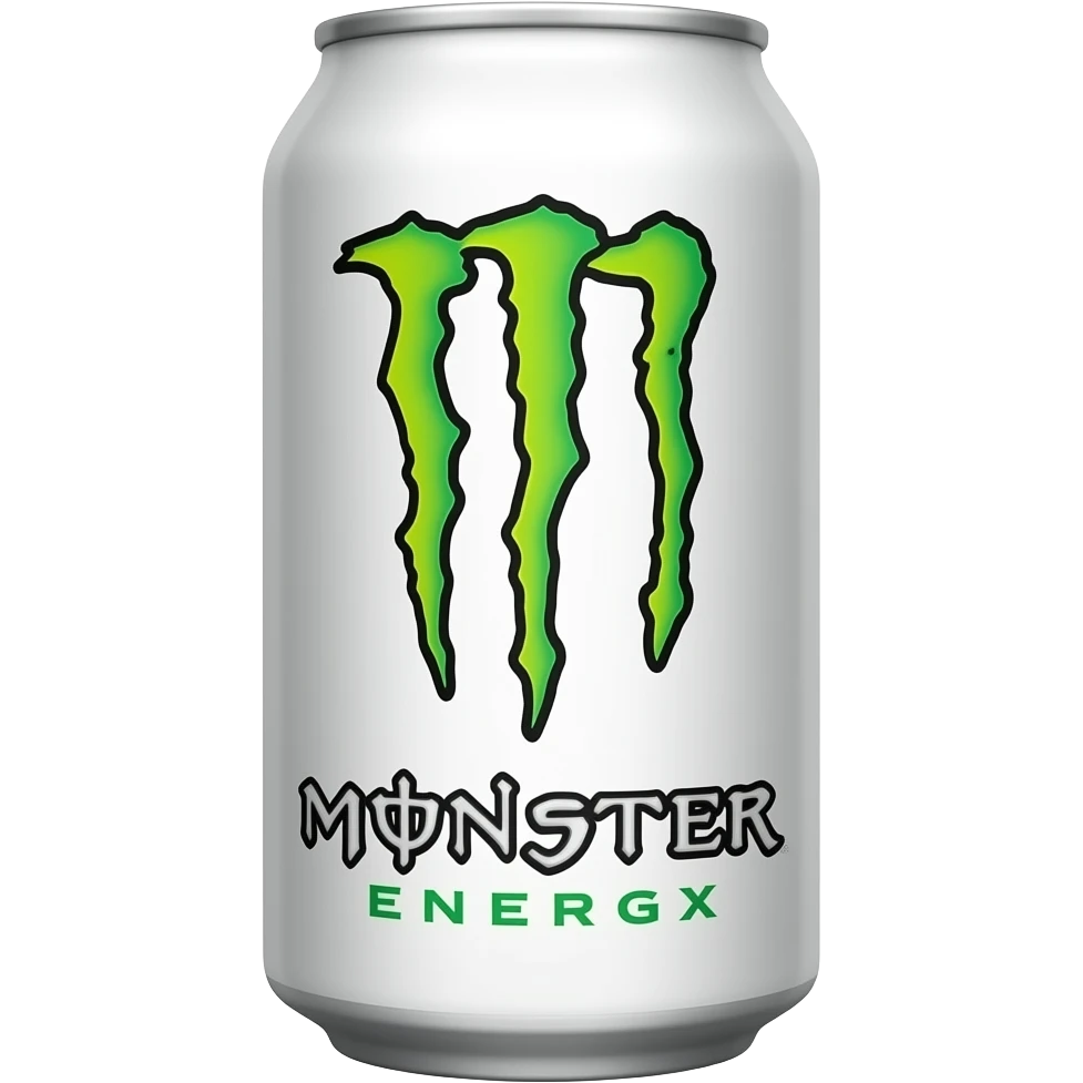 Una lata de monster blanco emoji